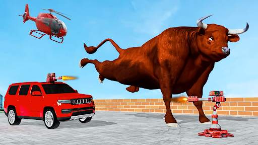 Angry Wild Bull Racing Game screenshot 1