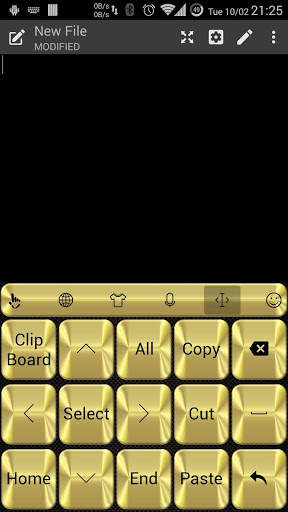 Keyboard Theme Metallic Gold screenshot 6