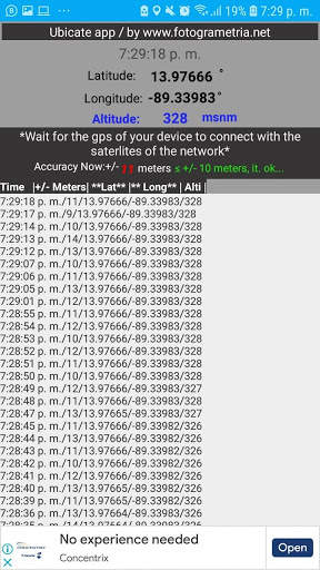 UBICATE APP to calculate Altitude, GpS Of line. 8 تصوير الشاشة