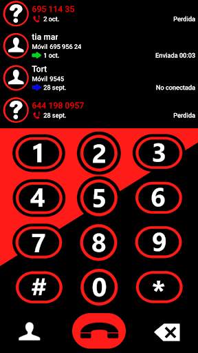 THEME EXDIALER MIXER RED BLACK screenshot 1