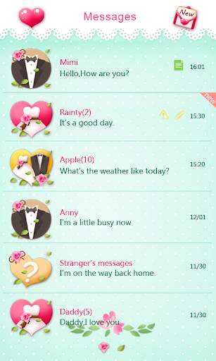 GO SMS PRO MARRY ME THEME screenshot 3