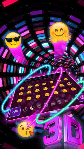 3D Neon Light Hologram Keyboard Theme screenshot 3