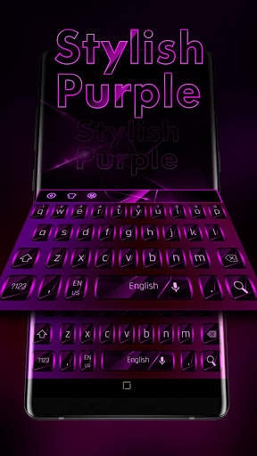 Stylish Black Purple Keyboard screenshot 2