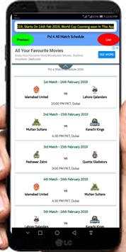 Psl 4 Live Score | Psl Schedule 2019, Psl Live screenshot 1