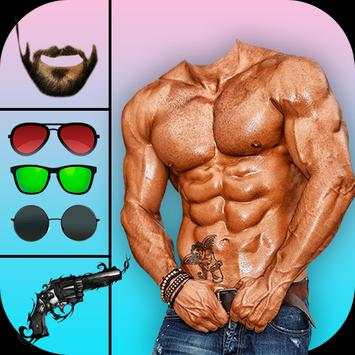 Men Body Builder Photo Editor : SixPack tattoo App screenshot 1