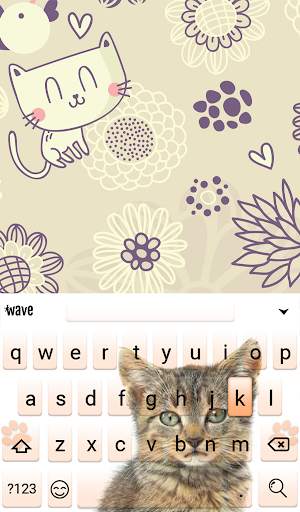 Baby Tabby Animated Keyboard   Live Wallpaper screenshot 2
