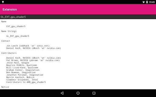 GLView Extensions Viewer screenshot 6