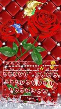 Red Rose Gold Butterfly Keyboard 1 تصوير الشاشة