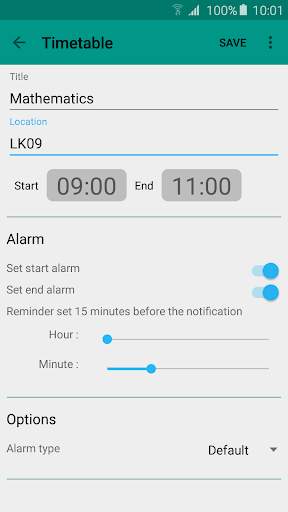 Schedule screenshot 2