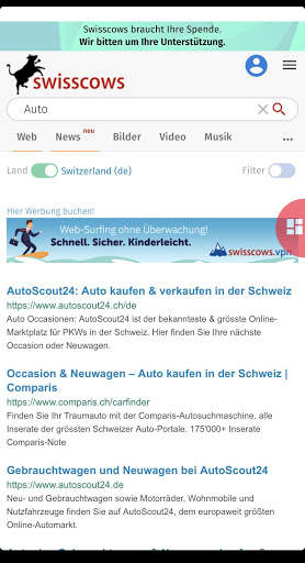 Swisscows Web Search скриншот 2