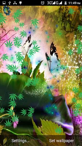 Green Weed HD Live Wallpaper screenshot 2