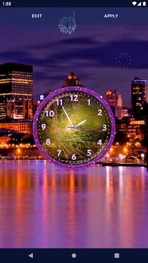 Fireworks Clock Live Wallpaper screenshot 5