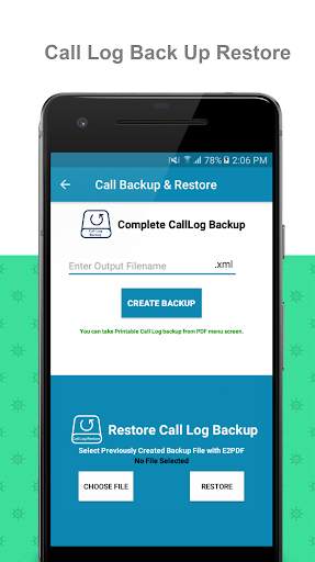 E2PDF SMS Call Backup Restore скриншот 3