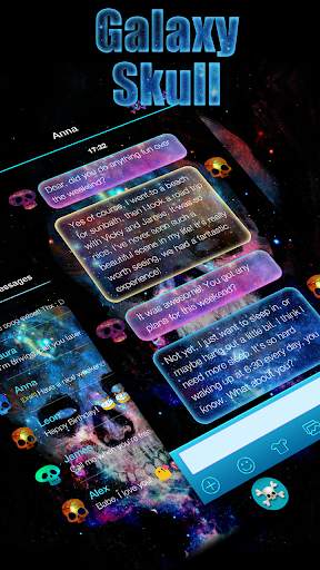 Galaxy Skull Emoji Theme screenshot 2