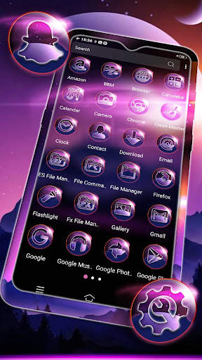 Purple Moon Theme Launcher screenshot 3