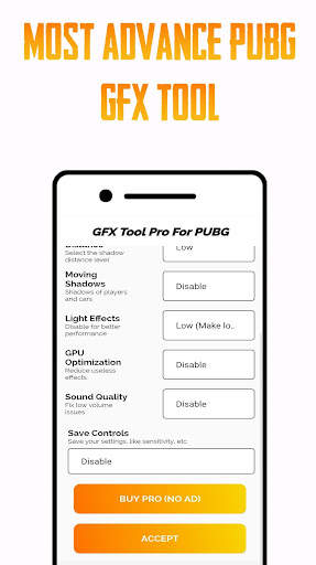 GFX Tool PUBG Pro (Advance FPS Settings + No Ban) screenshot 1