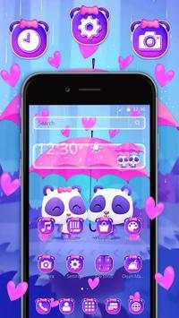 Cute Pink Couple Panda Theme screenshot 1