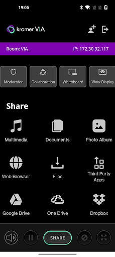 Kramer VIA screenshot 2