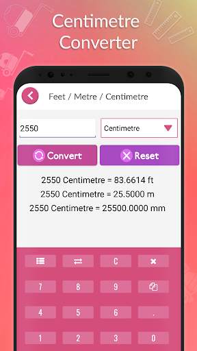 Feet, Metre, Centimetre, Milimetre Converter screenshot 2