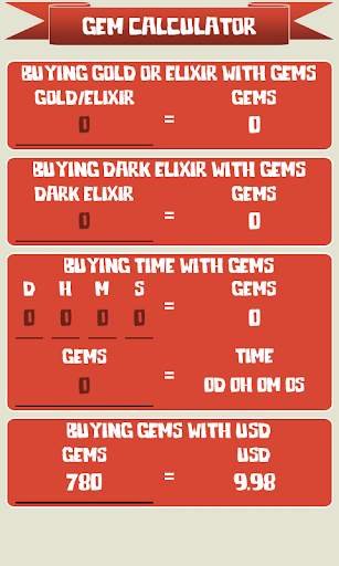 🏰 Gem Calculator for Clash of Clans screenshot 6