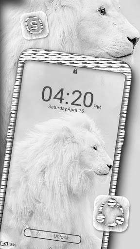 White Lion Launcher Theme screenshot 4
