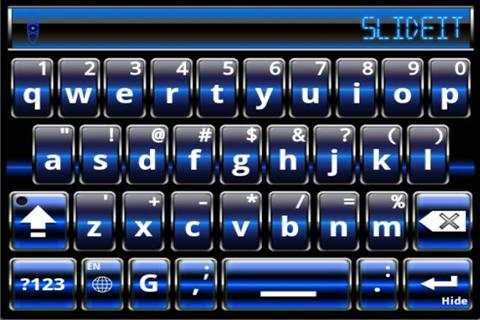 SlideIT Blue Digital Skin screenshot 4