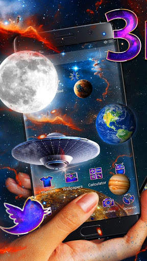 3D Galaxy Parallax Theme screenshot 1