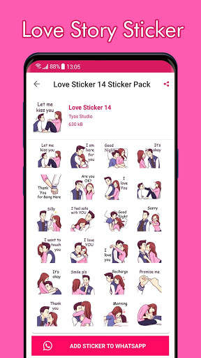 Love Story Stickers for WhatsApp ❤️ WAStickerApps screenshot 6