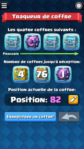 Traqueur de coffre pour Clash Royale screenshot 1