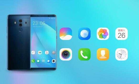Theme for Oppo A7 abstract blue launcher screenshot 4