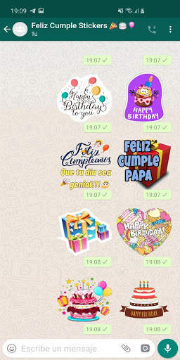 Stickers Feliz Cumpleaños 🎂 Saludos Feliz Cumple screenshot 1