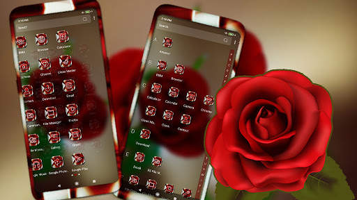 Red Rose Launcher Theme screenshot 3