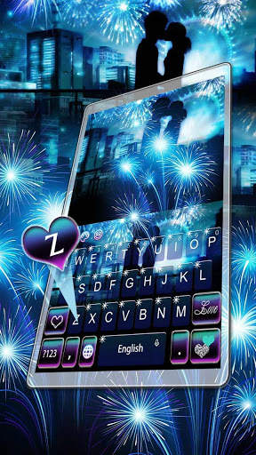 Romantic Love In The Firework Keyboard screenshot 1
