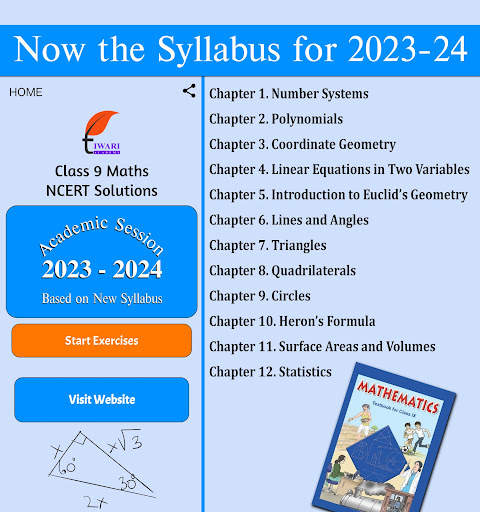 Class 9 Maths Solution 2023-24 screenshot 1