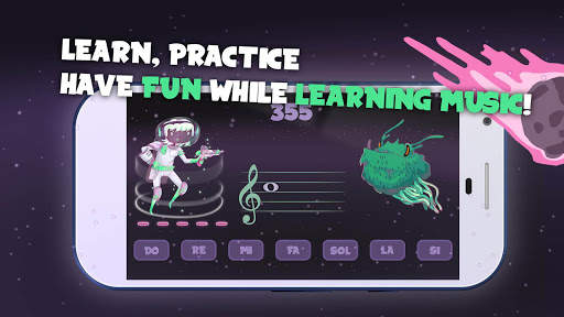 Space Note 🎼 sight reading music game screenshot 1