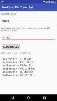 Next Bus SG - Sorted Leh! screenshot 1