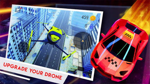 Drone Taxi Simulator - Flying Car Racing screenshot 3