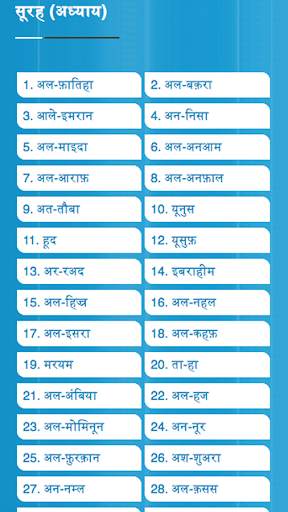 Quran in Hindi Unicode 1.1 screenshot 2