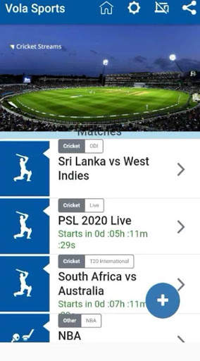 Vola Sports Live Streaming TV Guide screenshot 1