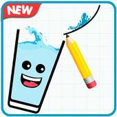 Fill The Happy Water Glass Line Drawing Game