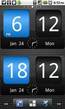 FlipClock AhMan BLUE 4x2 скриншот 2