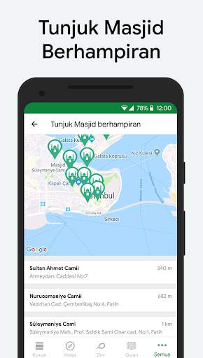 Muslim: Azan Malaysia, Kiblat screenshot 3