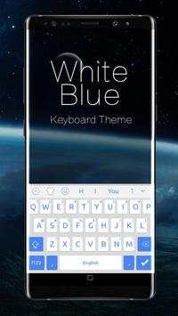 White Blue System Keyboard screenshot 1