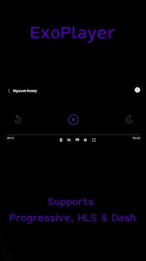 ExoPlayer (NetworkStream Progressive, HLS & Dash) скриншот 1