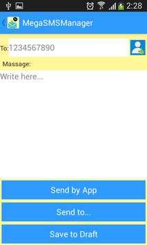 Mega SMS Manager Plus screenshot 1