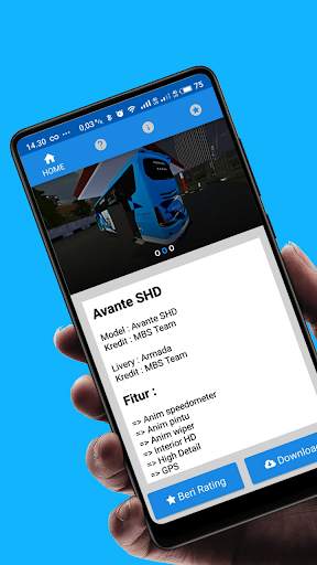 Mod BUSSID : Bus Avante SHD Livery Armada 2 تصوير الشاشة