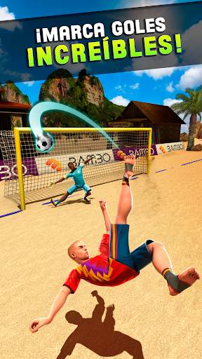 Dispara y Gol - Juego de Fútbol Playa screenshot 1