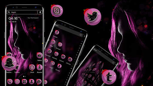 Dark Girl Launcher Theme screenshot 4