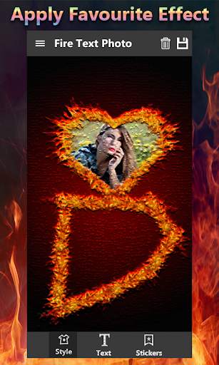 HD Fire Text Photo Frame screenshot 5