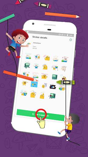 Cartoon Stickers for WhatsApp Messenger screenshot 3